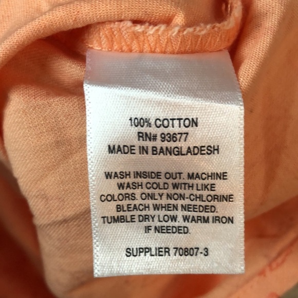 NWT ANA Shirt SZ XL Sleeveless Scoop Neck Cut Out In Back Orange Floral - Picture 10 of 10